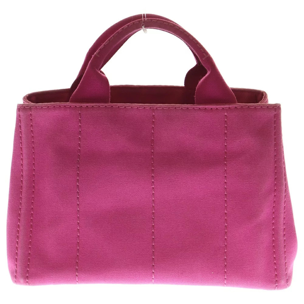 Prada Canvas Pink Handbag Tote Canapa Bag